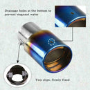 Car Muffler Tip Exhaust Pipe Tail Burnt Blue Titanium Steel Stainless V1N9