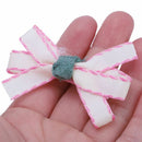 6Pcs Cute Baby Girls Hair Clips Handmade Fabric Bowknot Crown Hairpins Todd A8S1