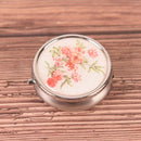 Flower Pill Case Metal Organizer Portable Pill Box Makeup Container RS LYNMCA TO