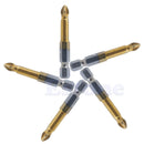 5Pcs 1/4" Hex Shank Titanium Coated Anti Slip Electric Screwdriver Bits PH2 50mm