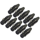 10pcs DIY Microphone XLR 3Pin Female Connector Cable Solder Plug Adapters A