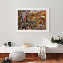 DIY Full Round Drill Rhinestone Picture African Color Animal Painting Kit
