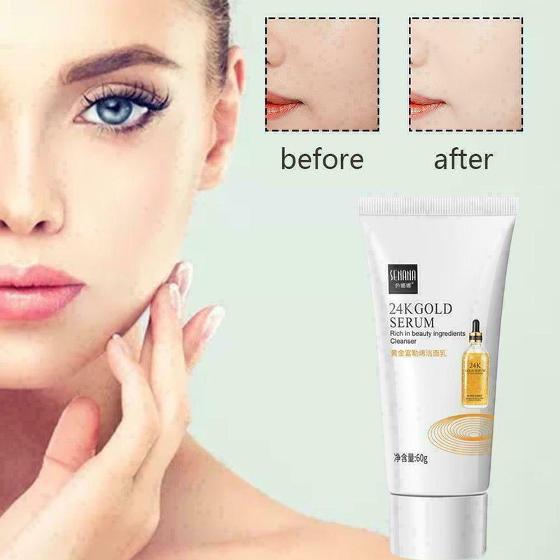 Golden Fullerene Refreshing Gentle Facial Cleansing Moisturiz NEW Care 60g F7E5