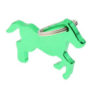 Aluminum Horse Pattern Bottle Opener Key Ring Keychain Bag Pendent Green