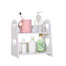 Wood Storage Rack Cosmetic Storage Shelf Heart-Shaped Corner Racks Holder K