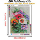 5D DIY Full Round Drill Diamond Painting Flowers Art Embroidery Kits (B925)