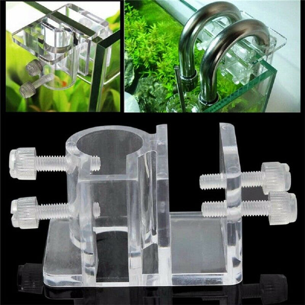 Acrylic Aquarium Hose Air Tube Fixing Clip Clamps Holder Glass Fish Tank Fi I8M4
