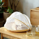 1X(1Pc Hand Woven Bug Proof Basket Dustproof Picnic Basket Handmade Fruit V