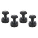 4pcs Retro Brass Wall Hooks Coat Rack Hat Scarf Clothes Hanger Hook Black