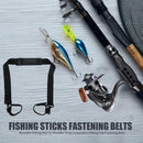 Portable Fishing Rod Tie Holder Strap Fishing Stick Fastening Shoulder Belt