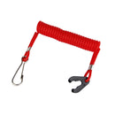 Red Safety Watercraft Boat Kill Switch Key Lanyard Rope Clip Engine Lgnition