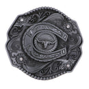 Western Cowboy  Long Bull Horn Rodeo Belt Buckles Large for Men