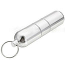 Mini Aluminum Alloy Cigarette Capsule Case Pouch Pocket Camping Keychain Ring
