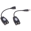 USB UTP Extender Adapter Over Single RJ45 Ethernet CAT5E 6 Cable Up to 150ft Bj