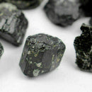 100g Natural Black Crystal Tourmaline Rough Stone Rock Specimen Mineral & Q U8L8