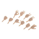 5 Pairs Movable Joints Hands for 1/6 Female Action Figures BJD DOD AS DZ Dollfie