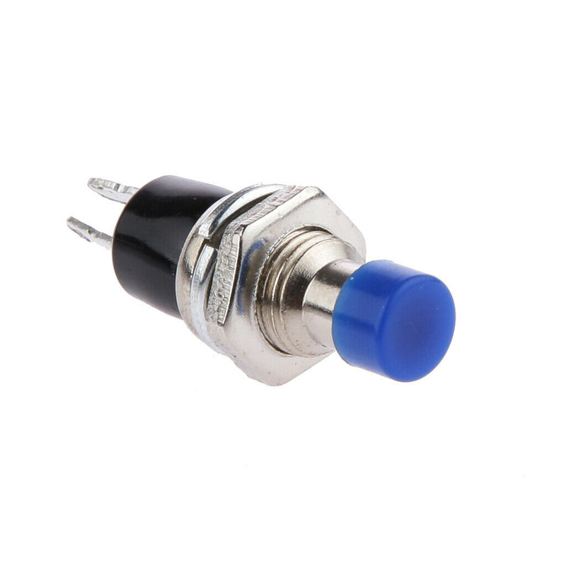 10pcs Momentary Switches 2pin SPST Button Release For Caravan Boat Camper - Blue