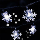 8 Modes LED String Lights Snowflake Night Light Home Xmas Fairy Lamps (A) A
