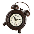 Industrial Retro Round Wall Clock Table Clock Home Decoration Ornament Brown