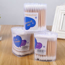 100pcs/box Disposable Double Heads Cotton Swabs Makeup Cotton Buds (Love) A