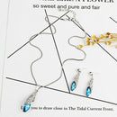 Fashion Necklace Lady Drop Pendant Necklace Earrings Set Necklace Necklace, J3A5