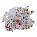50Pcs Lovly Cartoon Ribbit Wood Buttons for Kid's Game DIY Sewing Gift Craft