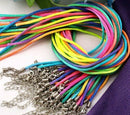 10 X Multicolor Satin Necklace Pendant Thread Cords 2mm HOT