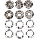 50 Sets Open Ring No Sew Snaps Buttons Fasteners for Crafts DIY Sewing