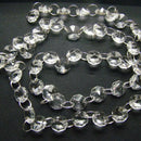 1m Clear 14mm Octagon Glass Beads Crystal Chandelier Chain Part DIY Supplies AU