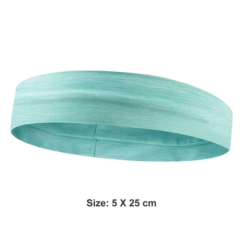 Sports Elastic Breathable Headband Gym Fitness Yoga Sweatband (Green) A