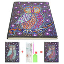 DIY Owl Special Shaped Diamond Painting 50 Page A5 Sketchbook Notebook Gift