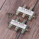 2 way coax splitter tv coaxial cable 1-in 2-out hdtv signal 5-900 MHz lot of 2 Z