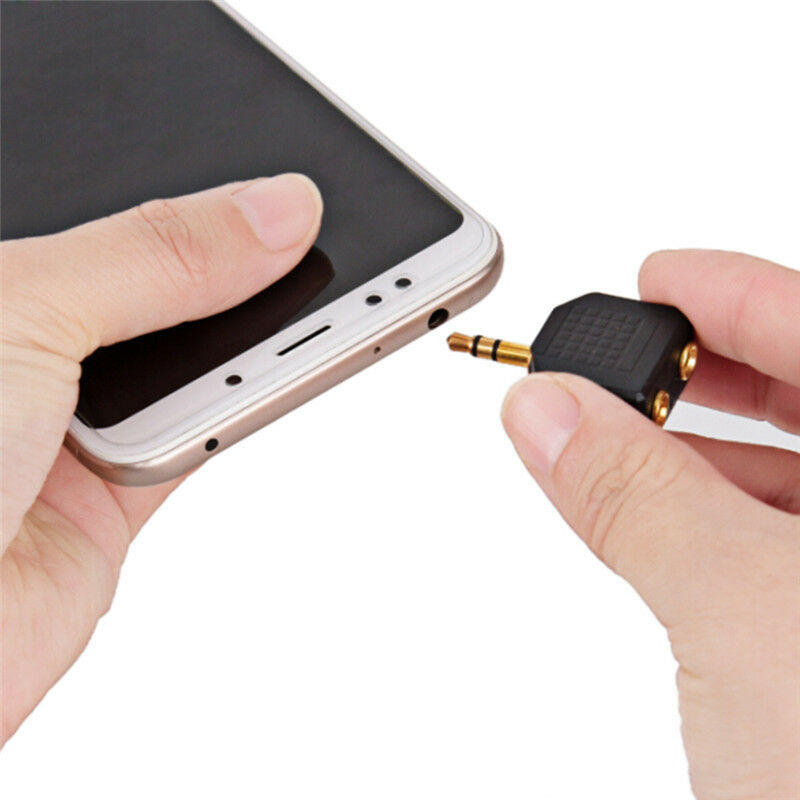 Stereo 3.5mm Audio Jack Male to Dual 3.5mm Earphone Y Splitter Adapter Plug  Z