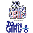 2Pcs Its A Girl Design Metal Cutting Dies For DIY Scrapbooking Album Paper M&O