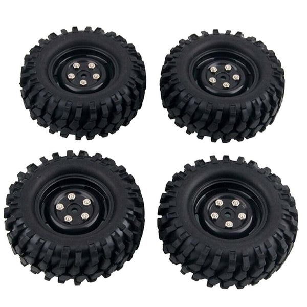 4x RC 1:10 Off-road Car Rubber Tyre&Plastic Wheel Rims for RC4WD D90 D110
