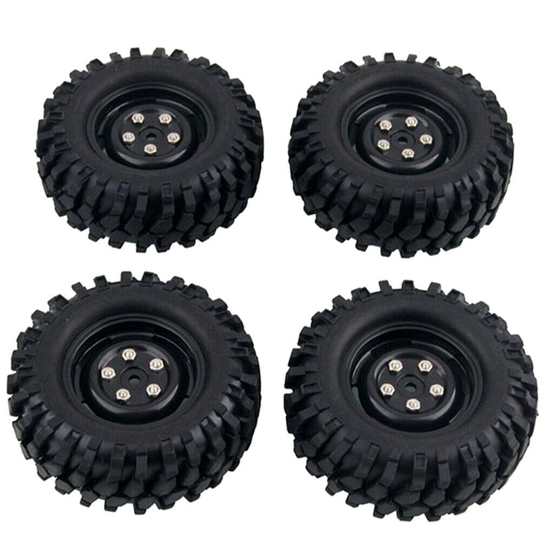 4x RC 1:10 Off-road Car Rubber Tyre&Plastic Wheel Rims for RC4WD D90 D110