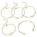 5pcs/set Boho Love Moon Bracelet Multi-layer DIY Charm Women Bangle Jewelry