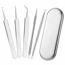 5pcs Acne Blackhead Remover Picker Comedone Pimple Blemish Extractor Needle