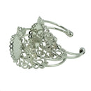 8pcs Filigree Flower Bezel Bangle Settings Cabochon Blank Tray DIY Mix Size