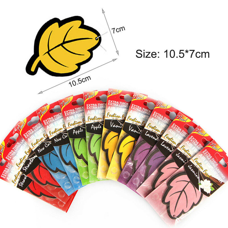 1pc Car Perfumes Pendant Hanging Air Freshener Scent Diffuser F. Home Leaf Shape