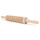 Christmas Embossing Rolling Pin Elk Pattern Baking Cookies Biscuit Roller