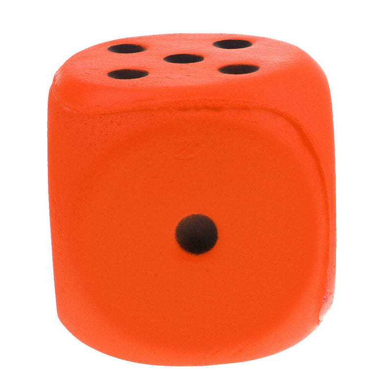 Sponge Dice Foam Dot Dice Children Playing Dice for Math Teaching Orange