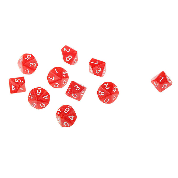 20PCS 10 Sided Dice D10 Polyhedral Dice for  Dices RPG