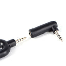 Right Angle 90Degree3.5mm 3Pole Audio Stereo Male to Female Extension Adapter TO
