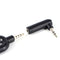 Right Angle 90Degree3.5mm 3Pole Audio Stereo Male to Female Extension Adapter TO