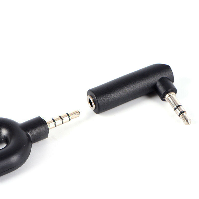 Right Angle 90Degree3.5mm 3Pole Audio Stereo Male to Female Extension Adapter TO