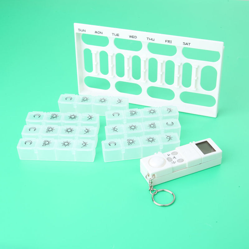 7days Digital Alarm Timer Pills Storage Box Tablet Medication Medicine Reminder