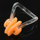 Orange Nose Clip Silicone Earplugs Set for Swim Swimming C9P6