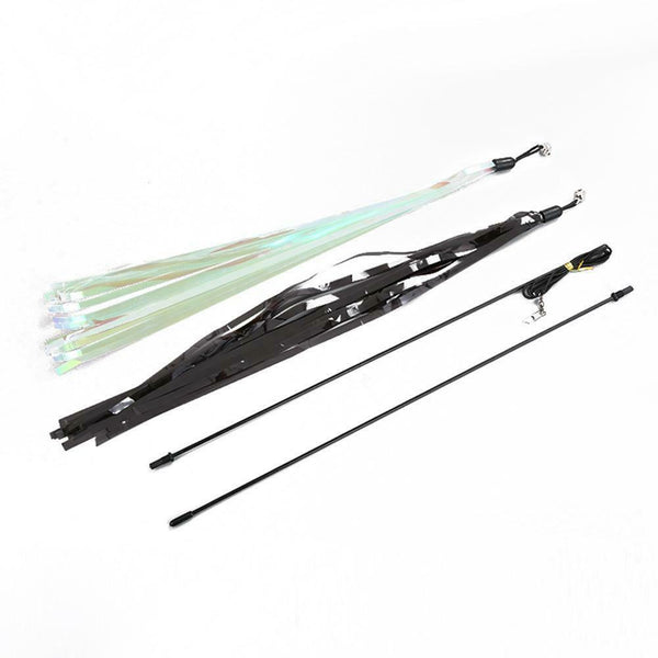 4pcs/set Cat Stick Teaser Wand Kitten Interactive Toys w/Replacement Head #gib