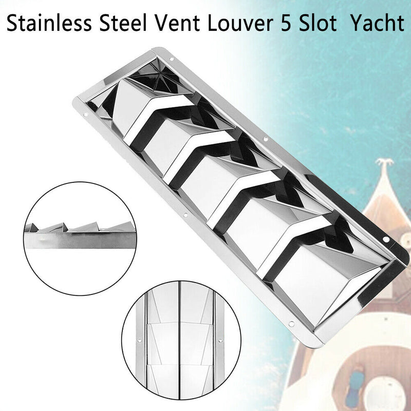 Vent Louver Caravan Hardware 5 Slot Boat Marine Stainless Steel Ventilators Air
